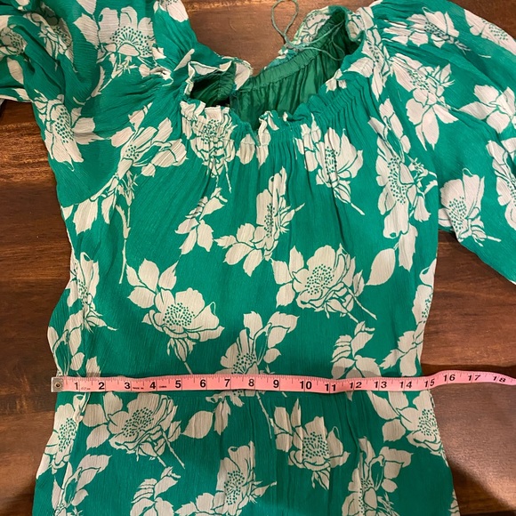 Vintage Vera Mont Paris Green Floral Maxi Dress - Picture 10 of 16